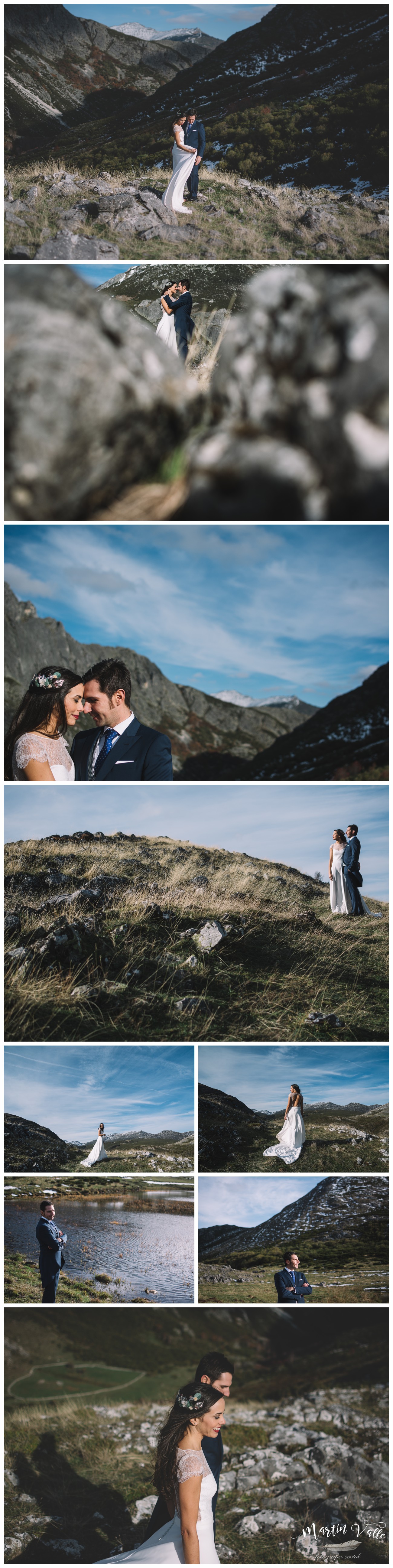 Postboda en invierno en el lago