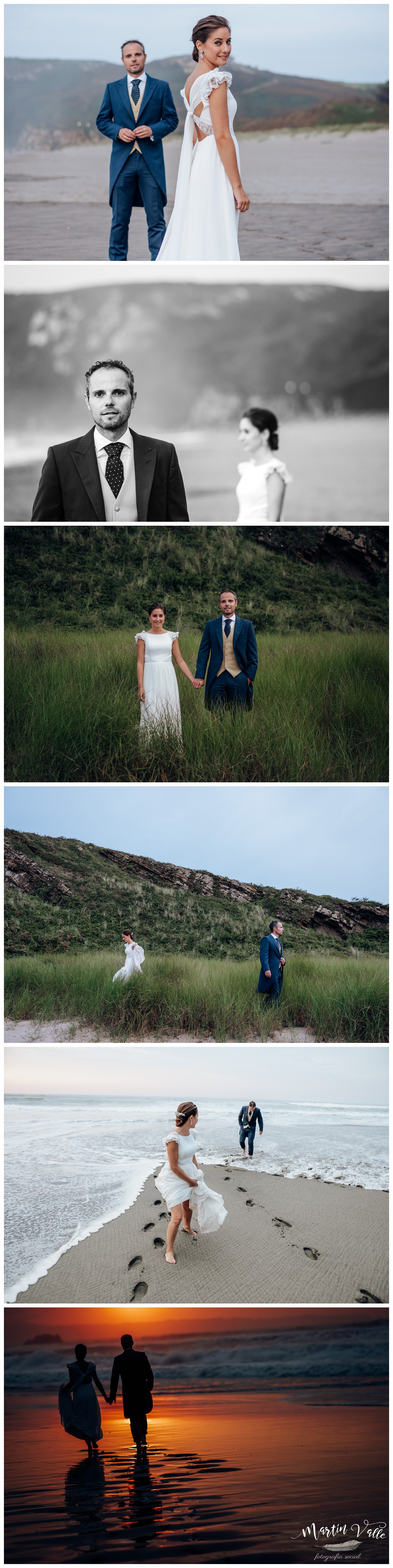 Postboda en una playa virgen en Asturias